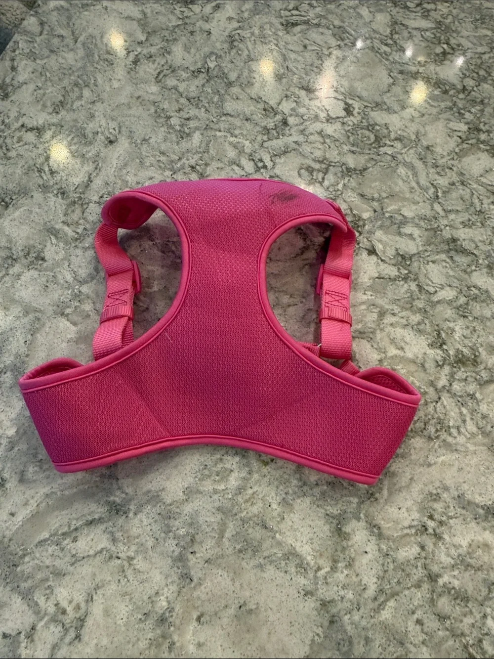 Head Hot Pink Mesh Padded Dog Harness Size Large